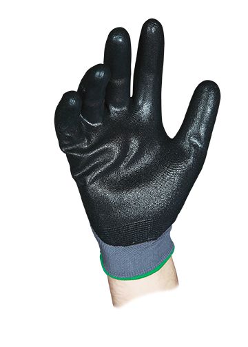 GLOVE GRAY NYLON SHELL;BLACK FOAM NITRILE PALM 13G - General Purpose